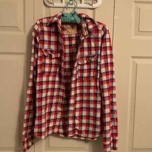 Woman’s Hollister Vintage Plaid Button Up Jacket